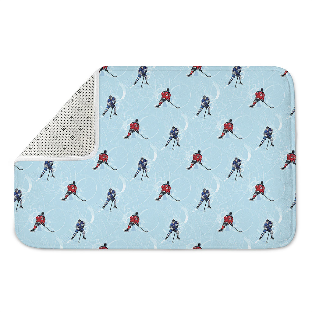 Ice Hockey Players Pattern Print Indoor Door Mat
