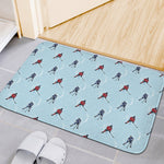 Ice Hockey Players Pattern Print Indoor Door Mat