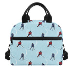 Ice Hockey Players Pattern Print Insulated Lunch Bag
