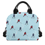 Ice Hockey Players Pattern Print Insulated Lunch Bag