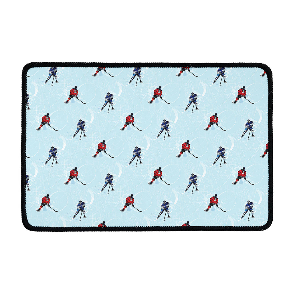 Ice Hockey Players Pattern Print Kitchen Mat