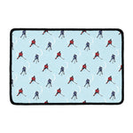 Ice Hockey Players Pattern Print Kitchen Mat