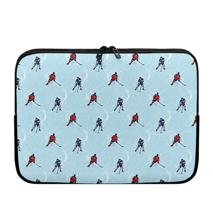 Ice Hockey Players Pattern Print Laptop Sleeve