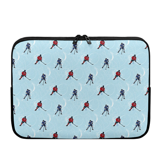 Ice Hockey Players Pattern Print Laptop Sleeve