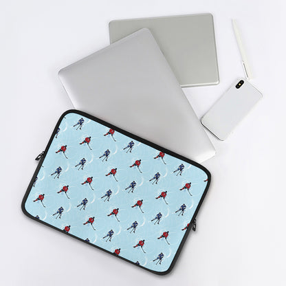 Ice Hockey Players Pattern Print Laptop Sleeve