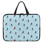 Ice Hockey Players Pattern Print Laptop Sleeve With Handle