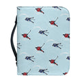 Ice Hockey Players Pattern Print Leather Bible Cover