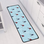 Ice Hockey Players Pattern Print Long Kitchen Mat