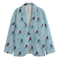 Ice Hockey Players Pattern Print Men's Blazer