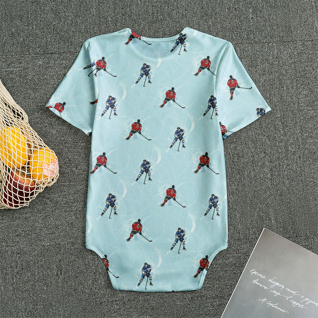 Ice Hockey Players Pattern Print Men's Bodysuit