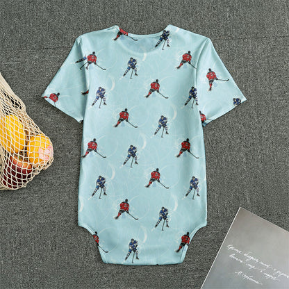 Ice Hockey Players Pattern Print Men's Bodysuit