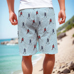 Ice Hockey Players Pattern Print Men's Cargo Shorts