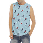 Ice Hockey Players Pattern Print Men's Fitness Tank Top