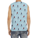 Ice Hockey Players Pattern Print Men's Fitness Tank Top