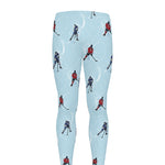 Ice Hockey Players Pattern Print Men's leggings