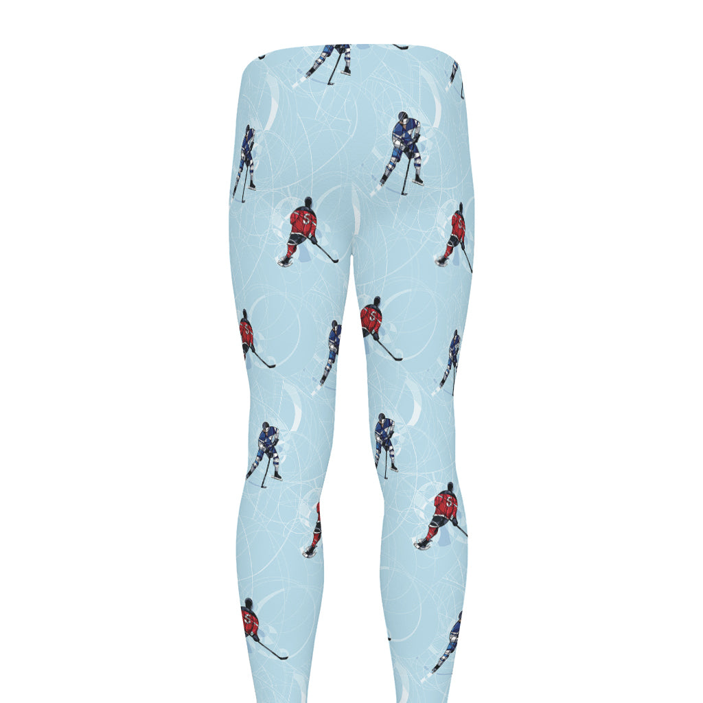 Ice Hockey Players Pattern Print Men's leggings