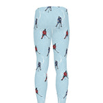 Ice Hockey Players Pattern Print Men's leggings