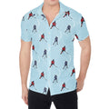 Ice Hockey Players Pattern Print Men's Shirt