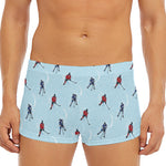 Ice Hockey Players Pattern Print Men's Short Boxer Briefs