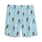 Ice Hockey Players Pattern Print Men's Sports Shorts