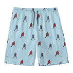 Ice Hockey Players Pattern Print Men's Swim Trunks