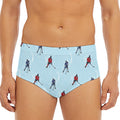 Ice Hockey Players Pattern Print Men's Triangle Swim Briefs