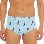 Ice Hockey Players Pattern Print Men's Triangle Swim Briefs