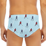 Ice Hockey Players Pattern Print Men's Triangle Swim Briefs