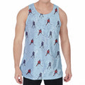 Ice Hockey Players Pattern Print Men's Velvet Tank Top