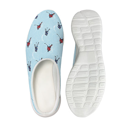 Ice Hockey Players Pattern Print Mesh Casual Shoes