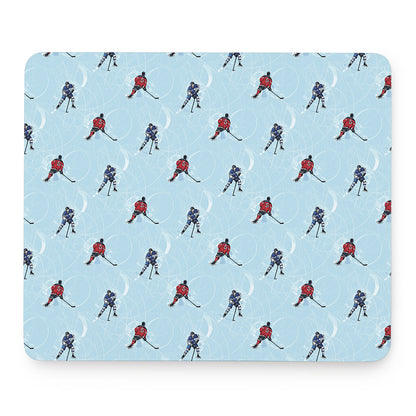 Ice Hockey Players Pattern Print Mouse Pad