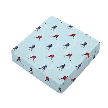 Ice Hockey Players Pattern Print Outdoor Seat Cushion Cover