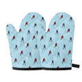 Ice Hockey Players Pattern Print Oven Mitts