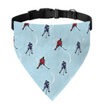 Ice Hockey Players Pattern Print Over The Collar Dog Bandana