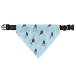 Ice Hockey Players Pattern Print Over The Collar Dog Bandana