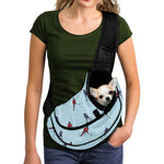Ice Hockey Players Pattern Print Pet Sling Carrier