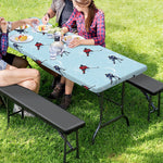 Ice Hockey Players Pattern Print Picnic Table Cover