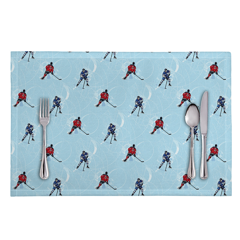 Ice Hockey Players Pattern Print Placemat