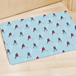 Ice Hockey Players Pattern Print Polyester Doormat