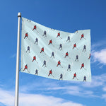 Ice Hockey Players Pattern Print Polyester Flag