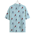 Ice Hockey Players Pattern Print Rayon Hawaiian Shirt