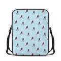 Ice Hockey Players Pattern Print Rectangular Crossbody Bag