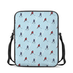 Ice Hockey Players Pattern Print Rectangular Crossbody Bag