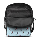 Ice Hockey Players Pattern Print Rectangular Crossbody Bag