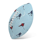 Ice Hockey Players Pattern Print Rugby Ball