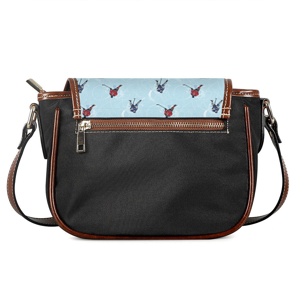 Ice Hockey Players Pattern Print Saddle Bag