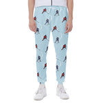 Ice Hockey Players Pattern Print Scuba Joggers