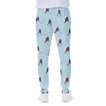 Ice Hockey Players Pattern Print Scuba Joggers