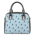 Ice Hockey Players Pattern Print Shoulder Handbag