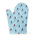 Ice Hockey Players Pattern Print Single Oven Mitt